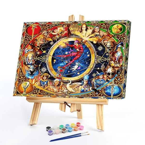 Paint By Numbers-Character FIYO Diy Oil Paint by Numbers Kits for Adults and Kids Beginner on Canvas Fashion Oil Painting Wall Art for Gift( No Frame