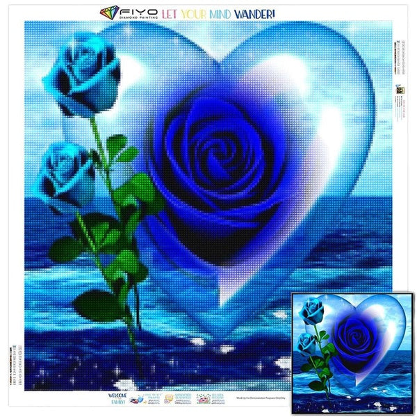 FIYO Flower DIY 5D Diamond Painting Full Drill with Number Kits Home and Kitchen Fashion Cross Stitch Embroidery Paintings Canvas Pictures Wall Decor