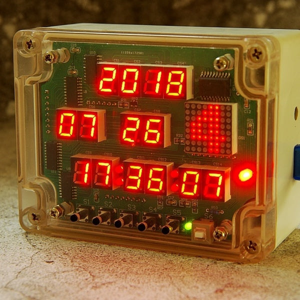 Multi function digital tube 14 LED dot matrix electronic clock diy kit soldering kit electric