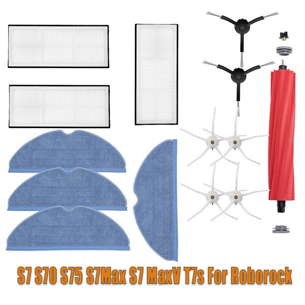 for Xiaomi Roborock S7 S70 S75 S7Max S7MaxV For Roborock Filter + side brush + main brush + mop cloth Vacuum Cleaner Accessories
