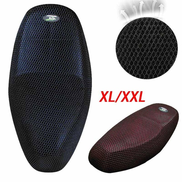 3D Motorcycle Moped Anti-slip Seat Cover Breathable Mesh Net Elasticity Cushion Mat