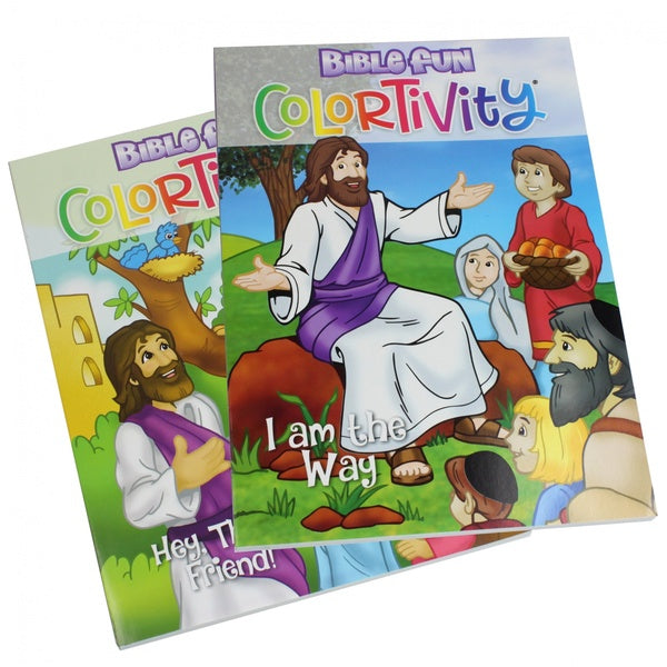 Kidplokio Bible Coloring Book for Kids Activity Book with Puzzles 96 Pages - 2pk