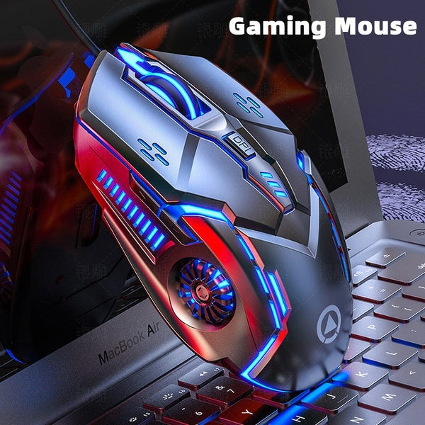 2022 New PC Computer Laptop Wired Gaming Mouse 6 Programmable Buttons Ergonomic Mice Colorful LED Light Mouse