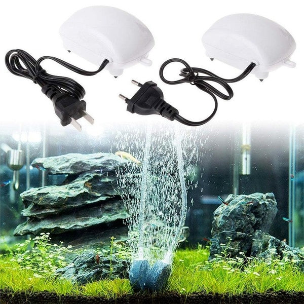 Ultra Low Noise Aquarium Air Pump Fish Tank Mini Air Compressor Oxygen Pump Aquarium Fish Tank Oxygen Pump 110V -240V Plug Fish Accessories
