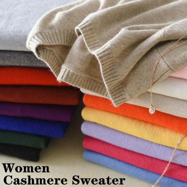 18 Colors Autumn and Winter Wool Pure Cashmere Sweater Women Pullovers O-Neck Pull Femme Long Sleeve Women Sweaters Pullovers Plus Size S-XXXL