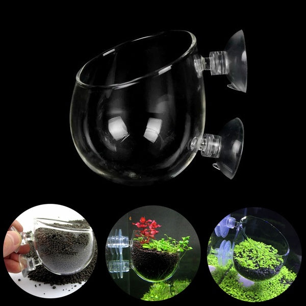 Aquarium Décoration Fish Tank Mini Cristal Verre Pot Polka Eau En Pot Plantation Cylindre Tasse Aquarium Accessoires
