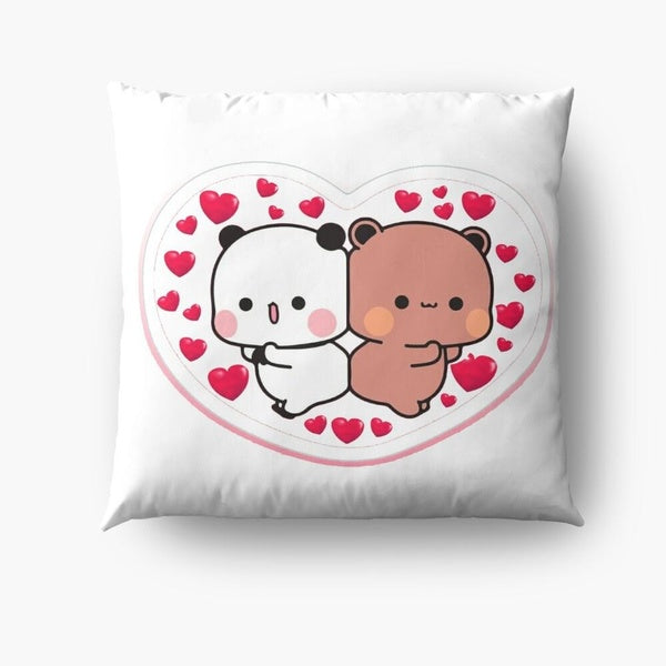 Bubu Dudu Panda Valentine Love Home Decoration Pillow Case Covers Sofa Car Throw Pillow Cushion Cover