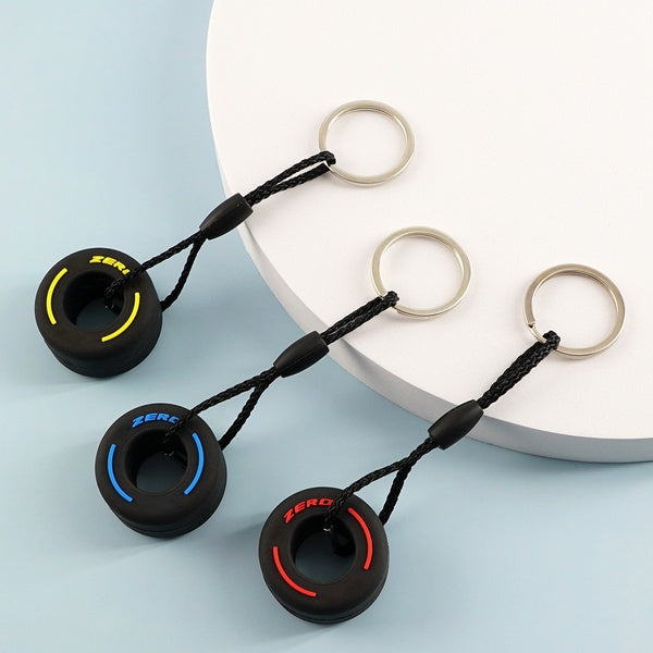PVC Soft Rubber Tire Keychain Creative Small Tire Pendant Car Decoration Auto Accessories Women Men llaveros Gift