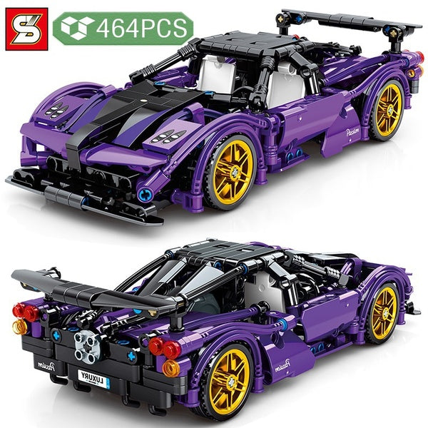New SY BLOCK Super Sports Car Building Blocks Famous Speed Racing Vehicle Bricks Assembly Toys Christmas Gift for Children