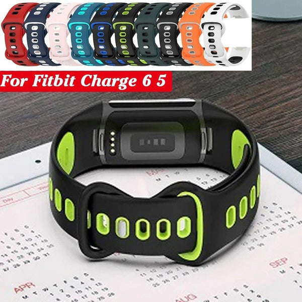 Silicone Band for Fitbit Charge 6 5 Band,Sport Accessories Smartwatch Replacement Strap Wristband Bracelet For Fitbit Charge 5 Watch Bands (1 PCS BA