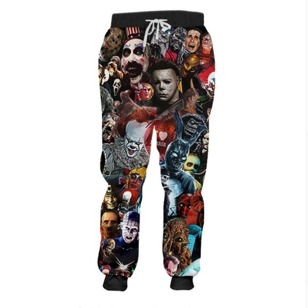 New Fashion Women Men Creative Fitness Joggers 3d Horror Movie Sweatpants Casual Long Pants Plus Size