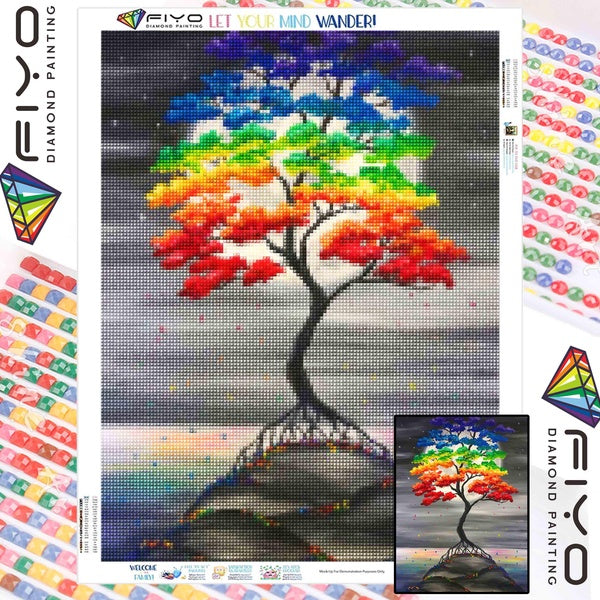 FIYO DIY 5D Diamond Painting Full Drill with Number Kits Maison et Cuisine Mode Point De Croix Broderie Peintures Toile Photos Décoration Murale Cade