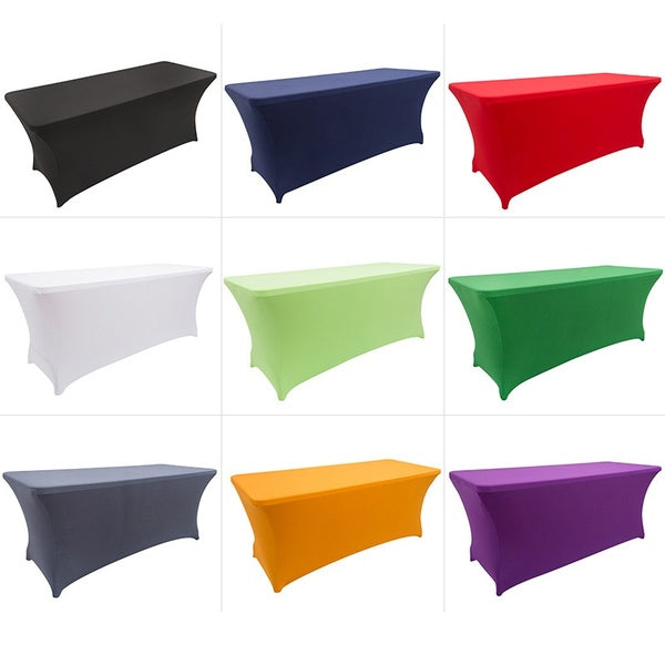 5-6-8 FT Chair Covers Stretch Spandex Table Covers Fitted Rectangular Tablecloths