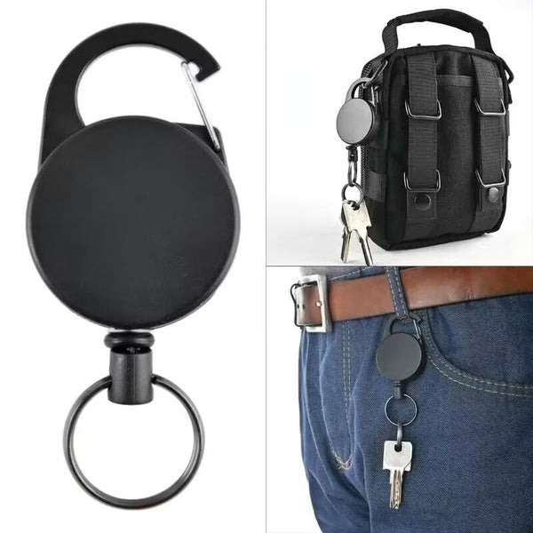 Anti-theft Telescopic Keychain Retractable Hook Keychain Telescopic Burglar Chain Key Holder Tactical Key Ring Accessories Matron Inn