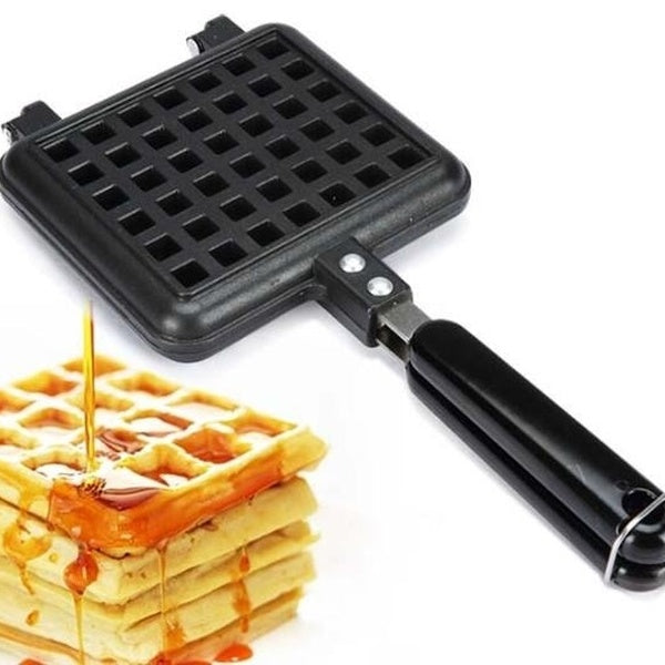 1PC Household Waffle Bake Mold Kitchen Gas Non-Stick Waffle Maker Pan Mould Mold Press Plate Waffle Iron Baking Tools OK 0985