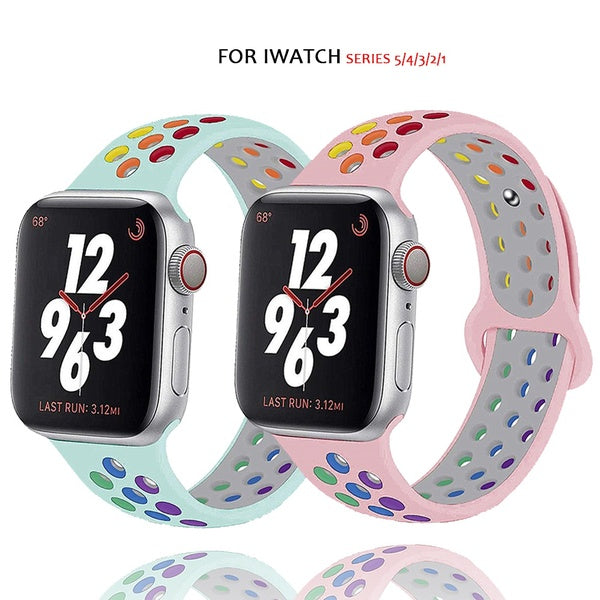 Pride Edition Sport Bracelet en silicone pour Apple Watch Band 44 mm 40 mm 42 mm 38 mm pour iwatch Smartwatch Bracelet pour Apple Watch'série SE 6 4