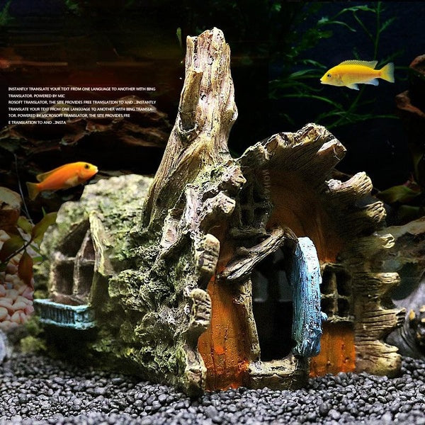 Aquarium Micro paysage décoration arbre racine en bois maison Aquarium ornement poisson crevettes Reptile tortue abri grotte rocaille