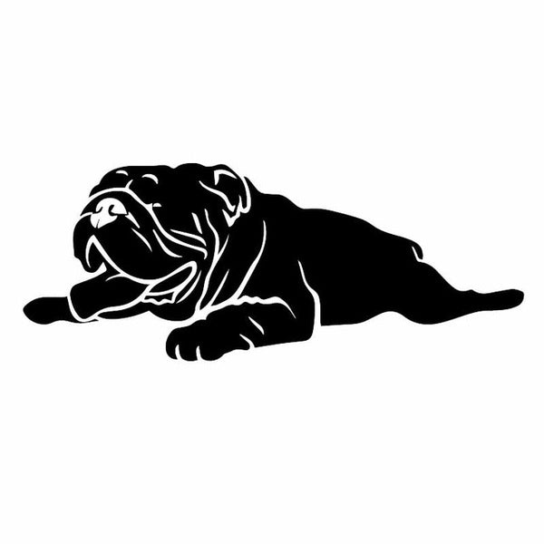 18.2X7.2CM Creative Vinyl Decal English Bulldog Pet Animal Car Stickers