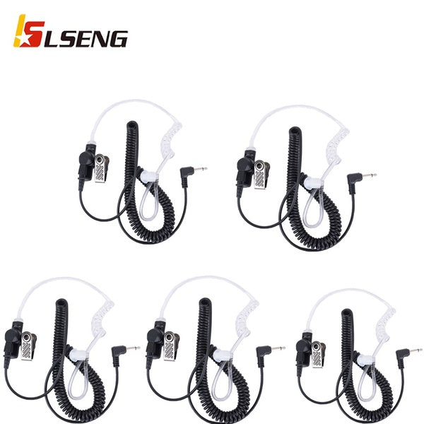LSENG 3.5mm Receiver-Listen Only Surveillance Plug Coil Tube Earbud Audio Kit for Motorola Kenwood ICOM Two-Way Radios
