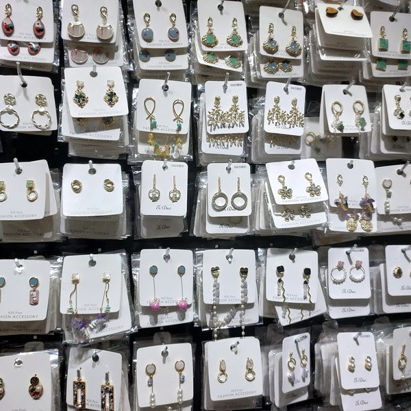 20 paires mode S925 cristal longues boucles d'oreilles 2020 conception creuse femmes boucles d'oreilles - pendantes en gros bijoux