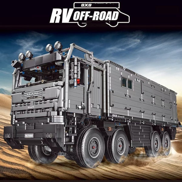 New 6068Pcs RV OFF-ROAD 8x8 MOC Truck Car Expedition Camper Model Building Block Brick Educational Assembly Toy Children Boy Gift
