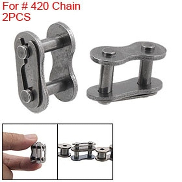 2 Pcs 420 Chain Master Link 50cc 90cc Connecteur Pit Bike