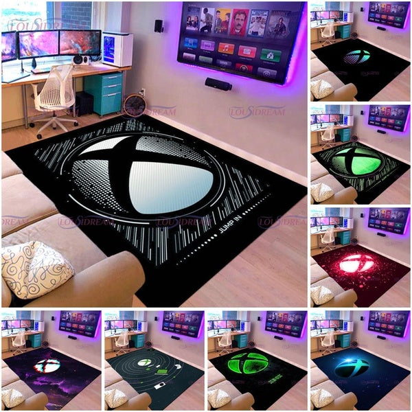 Game Rugs Xbox Creative Carpets for Home Living Room Sofa Green Floor Mats Game Player Carpets Gaming Room Rug Decor