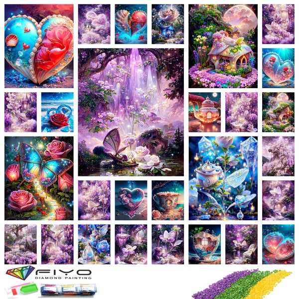 Fairyland DIY 5D Diamond Painting Full Drill with Number Kits Maison et Cuisine Mode Point De Croix Broderie Peintures Toile Photos Décoration Murale