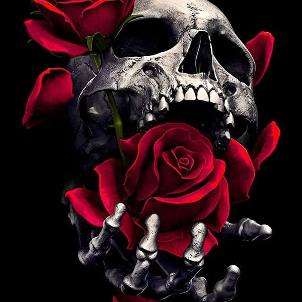 Skull DIY 5D Diamond Painting Full Drill with Number Kits Home and Kitchen Fashion Cross Stitch Embroidery Paintings Canvas Pictures Wall Decoration