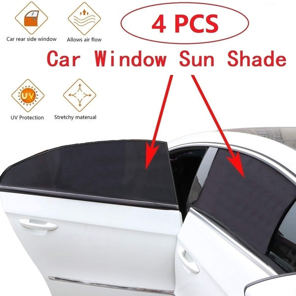 2-4PCS Universal Car Side Window Sun Shade, Protect Your Baby and Kids from The Sun,UV Rays, Car Mosquito Net Car Curtains Fit for Cars, Trucks and S