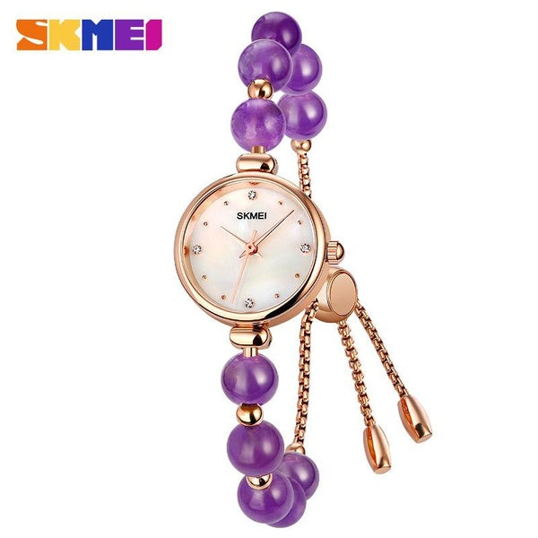 2023 nouvelle montre pour femmes mode élégant bracelet en perles Style romantique montres à Quartz dames étanche horloge femme cadeau