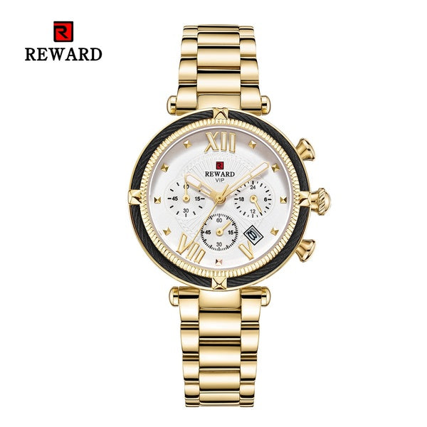 Mode Lady Montres Montre De Luxe Dames En Acier Inoxydable Montre Quartz Chronographe Pour Femmes relogio feminino