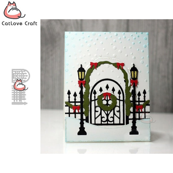 Catlove Garden Gate Fence Metal Cutting Dies Scrapbooking Mold Stencil Die Cuts Card Making DIY Craft Embossing New Die For 2020