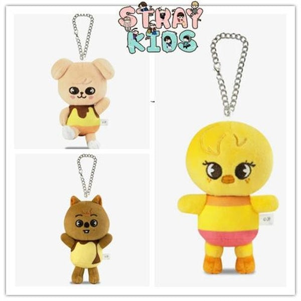 Kpop Stray Kids Skzoo Plush Dolls Pendant Keychain Felix Hyunjin Bnagchan Changbin Home Decor Souvenir Bbokari Leebit