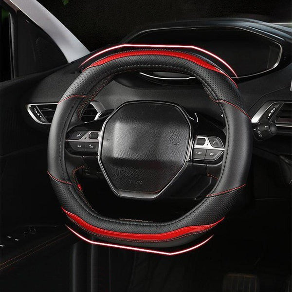 For Peugeot 3008 3008GT E 208 GT Line 308 408 508 4008 5008 2017 2018 2019 2020 Leather Steering Wheel Covers Protector Trims Car Styling Accessories