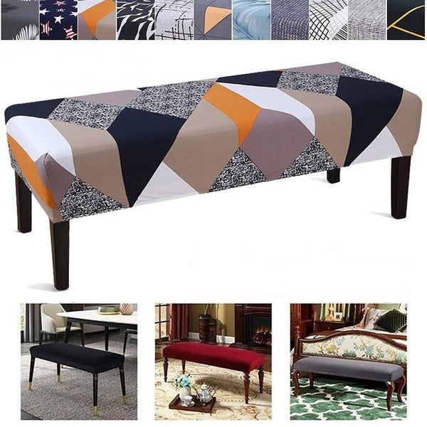 New Bench Cover Stretch Restaurant Spandex Stretch Chair Stool Cover Sofa Cover Living Room Kitchen Protection Cushion Piano Bench Cover Modern Uphol
