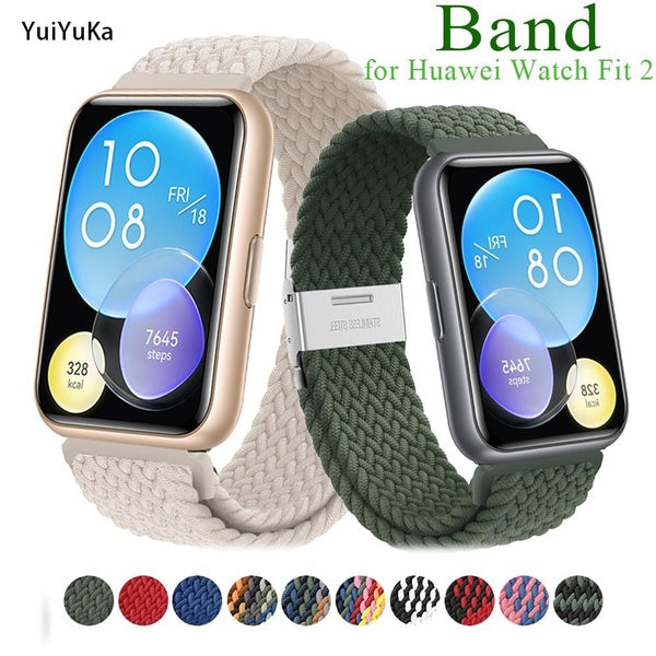 YuiYuKa Adjustable Nylon Sport Band for Huawei Watch Fit 2 Accessories Bracelet for Huawei Watch Fit2 Metal Buckle Smart Watch Strap Matron Inn