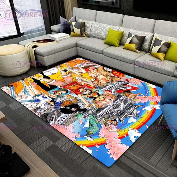 Anime Rubberman Straw Hat Captain Room Bedroom Floor Mat Carpet Rugs and Carpets for Home Living Room Decoration Rugs Carpet