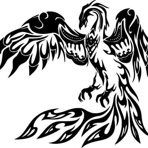 2PCS Phoenix Tribal Bird Art Wall Car Truck Window Vinyl Sticker Decal