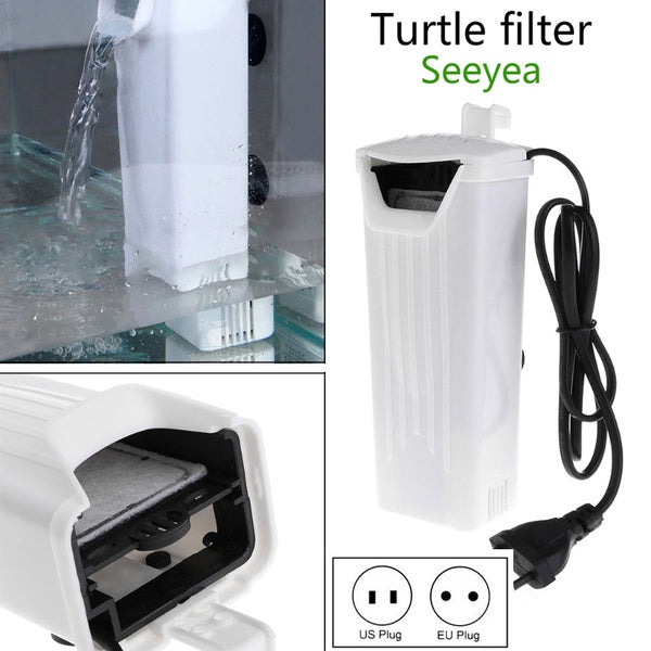 3W 200L-H Silent Low Water Aquarium Filter Turtle Fish Tank Waterfall Internal Filter Pump for Turtle Tortoise Frog
