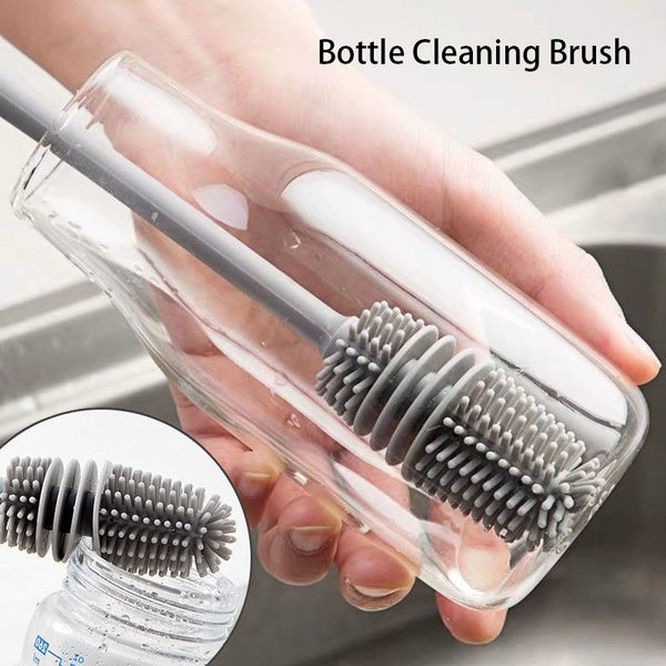 Long-handled Cup Cleaning Brush Multifunctional Bottle Brush for Wineglass Bottle Coffee Tea Glass Cup Mug Without Dead Ends