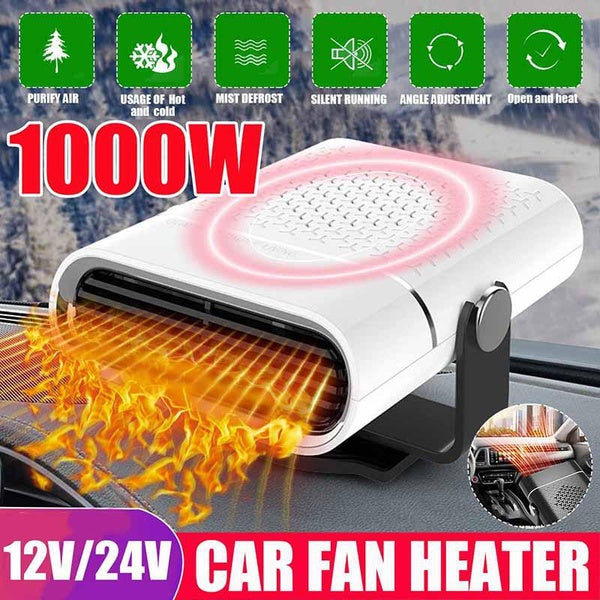 12V-24V Car Heater Electric Heating Fan Portable Electric Dryer Windshield Defogging Demister Defroster For Car Home