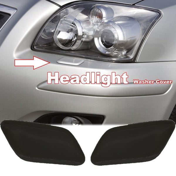 For Toyota Avensis T25 2006 - 2008 Front Bumper Headlight Washer Spray Nozzle Cover Headlamp Washer Jet Cap Unpainted Plastic