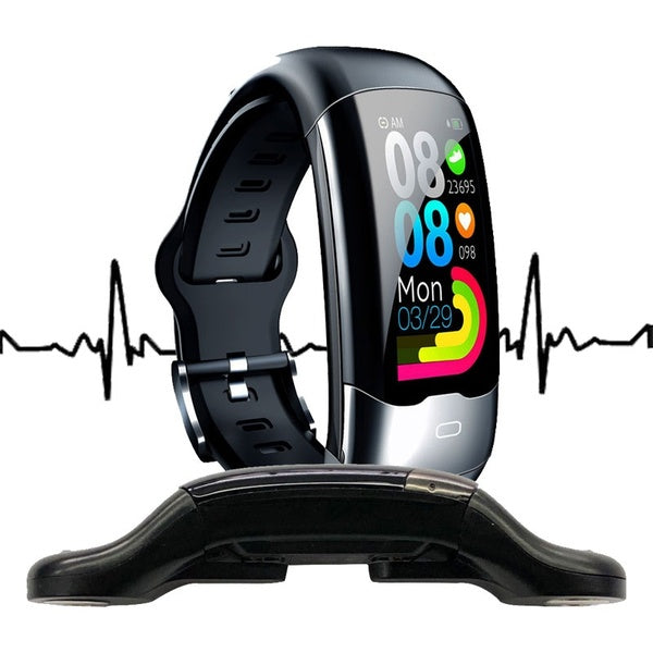 Fitness Tracker, OLED Smart Bracelet Watch ECG,Heart Rate Monitor, Blood Pressure Blood Oxygen Oximeter Monitor,Activity Tracker, Calories track, Sl