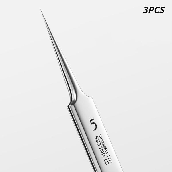 1-3PCSGerman Ultra-fine No. 5 Cell Pimples Blackhead Clip Tweezers Beauty Salon Special Scraping & Closing Artifact Acne Needle Tool