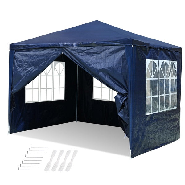 Yescom 10'x10'-10'x20' Outdoor Wedding Party Patio Flea Market Canopy Tent w- 4-6 Removable Sidewalls for Home Fetes Event Navy
