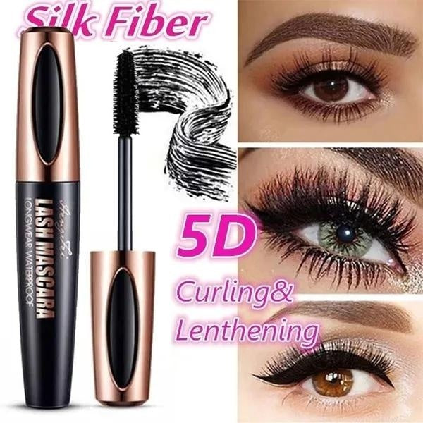 1 Piece Waterproof Silk Fiber Eyelash Black Mascara Lengthening Lash Thick Mascara Long Eyelashes Extension Make Up Mascara