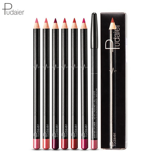 Health & Beauty Pudaier 6PCS-Set 6 Colors Matte Pencil Lip Liner Set Waterproof Makeup for Charm Lip Contour Long lasting Multi Function Lipliner Lip