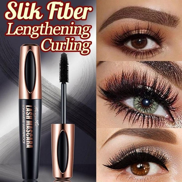 1 Pcs Waterproof Silk Fiber Eyelash Black Mascara Lengthening Lash Thick Mascara Long Eyelashes Extension Make Up Mascara