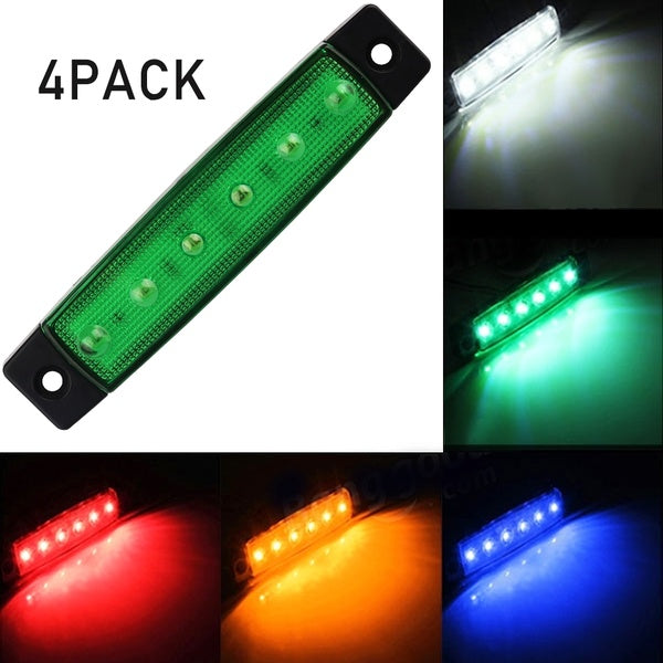 4pack Car External Lights LED 12V 6 SMD LED Auto Car Bus Lorry Truck Side Marker Lights Indicator Led Trailer Rear Side Light